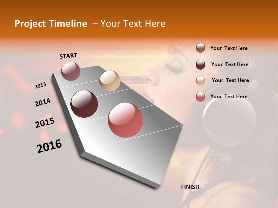 Woman Celebrate Young PowerPoint Template