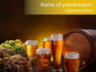 Celebration Brown Golden PowerPoint Template