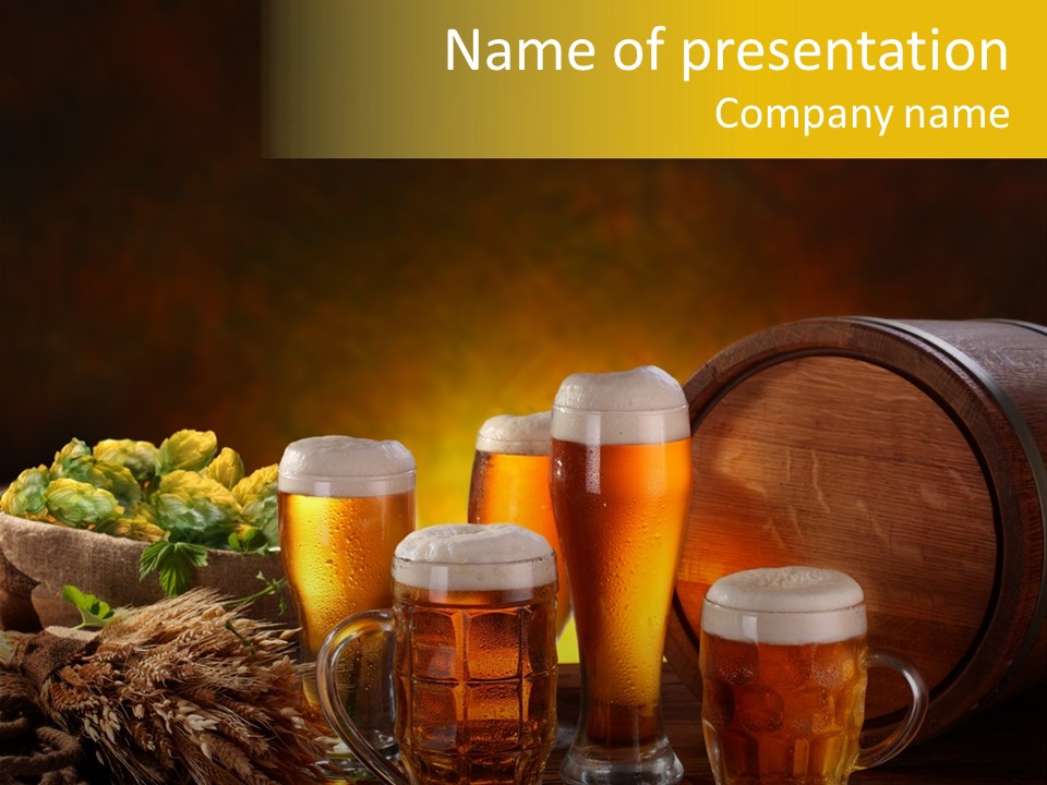 Celebration Brown Golden PowerPoint Template