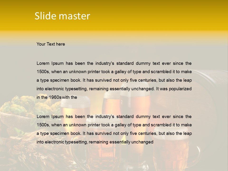 Celebration Brown Golden PowerPoint Template