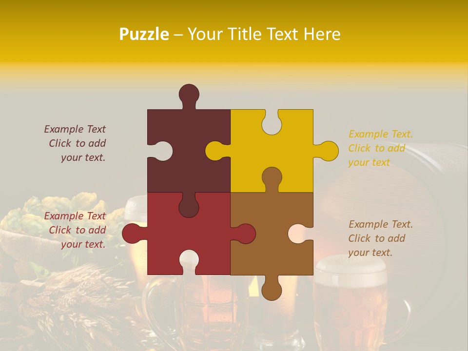 Celebration Brown Golden PowerPoint Template