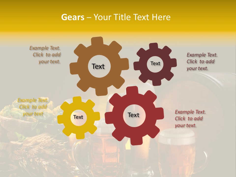 Celebration Brown Golden PowerPoint Template