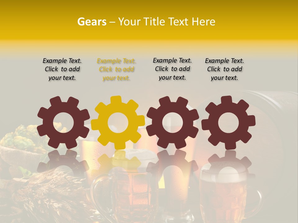 Celebration Brown Golden PowerPoint Template