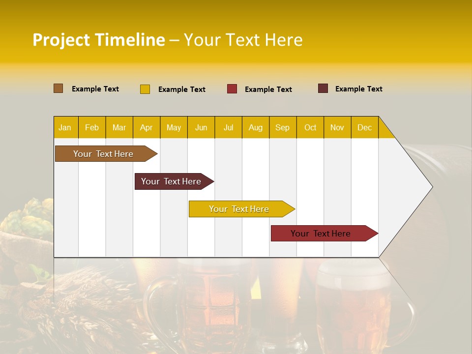 Celebration Brown Golden PowerPoint Template