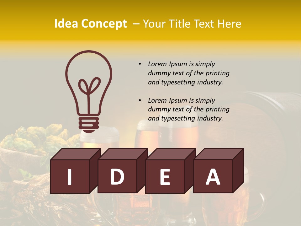 Celebration Brown Golden PowerPoint Template