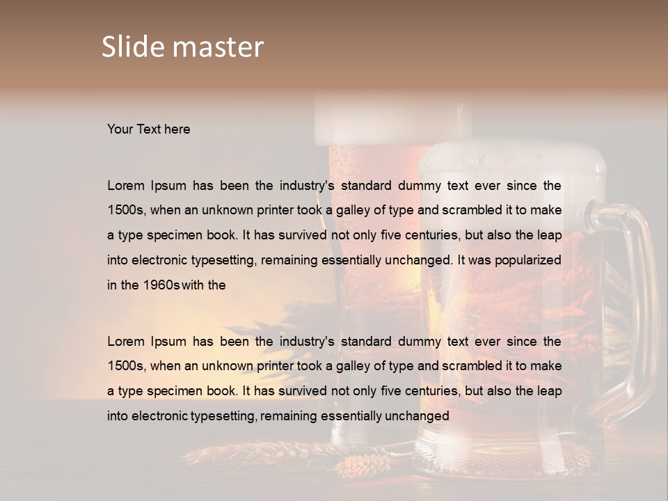 Beaker Alcohol Wooden PowerPoint Template