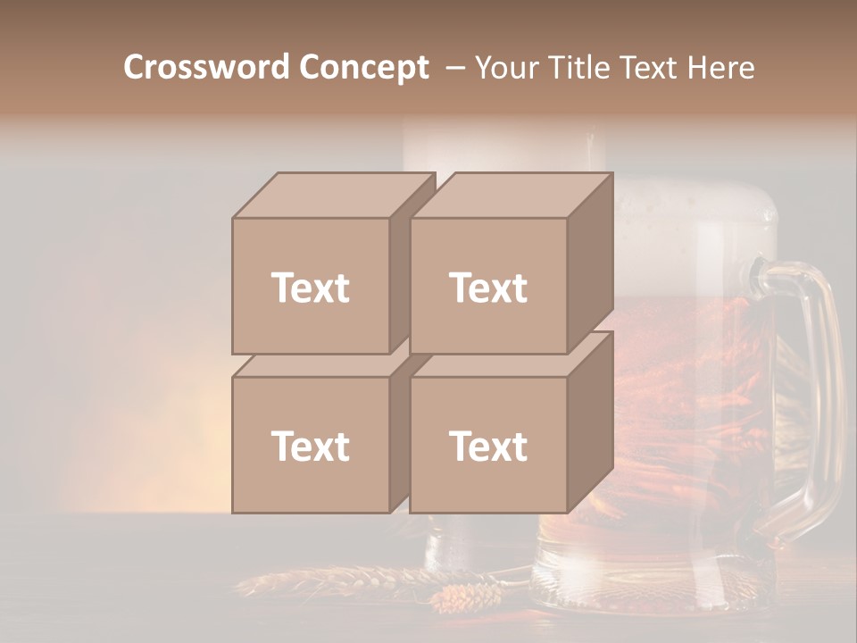 Beaker Alcohol Wooden PowerPoint Template