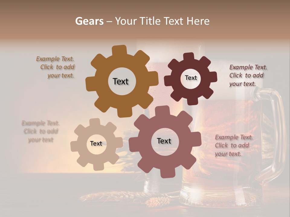 Beaker Alcohol Wooden PowerPoint Template