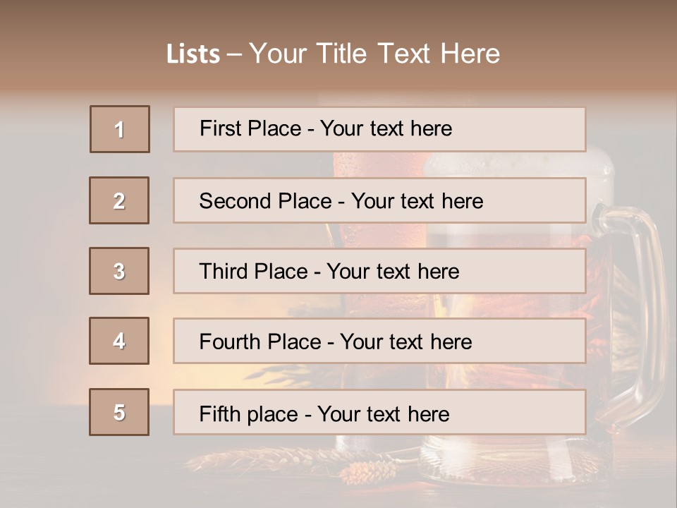 Beaker Alcohol Wooden PowerPoint Template