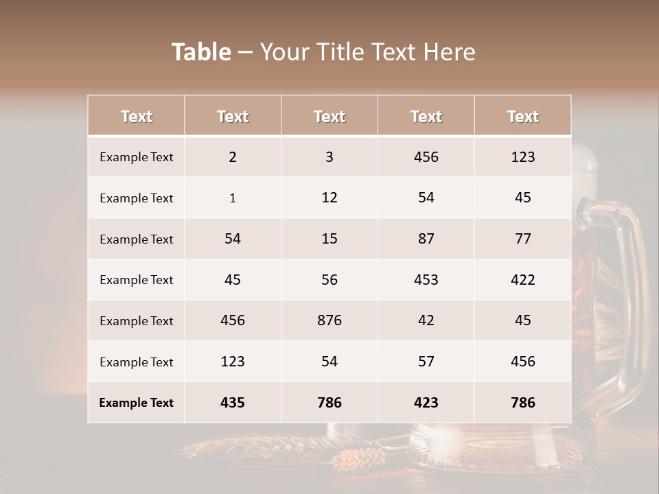 Beaker Alcohol Wooden PowerPoint Template