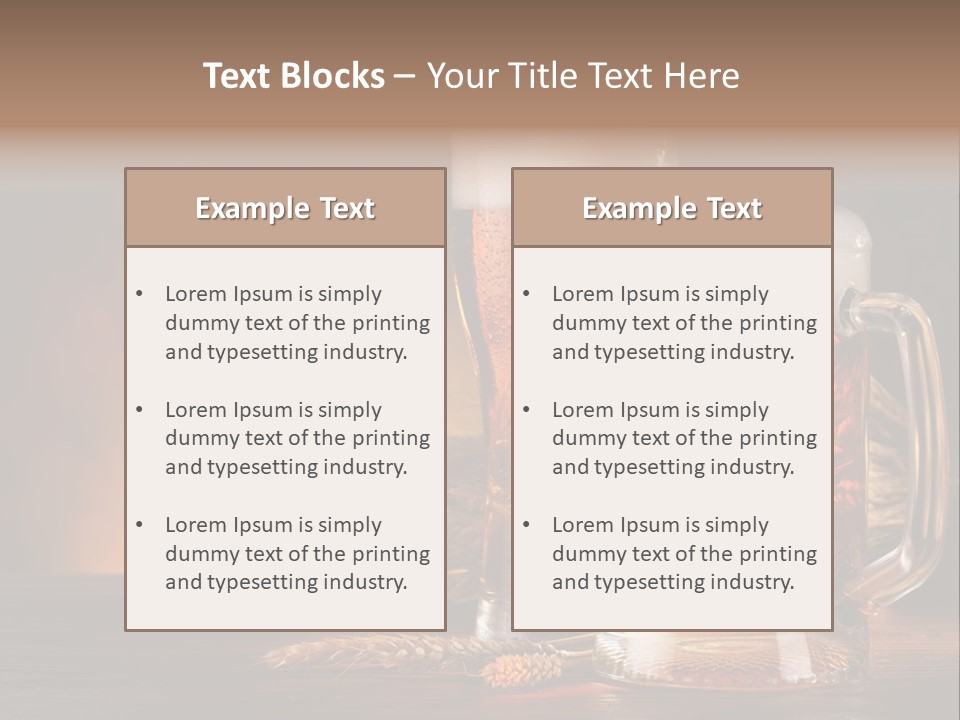 Beaker Alcohol Wooden PowerPoint Template