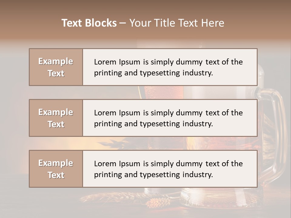 Beaker Alcohol Wooden PowerPoint Template