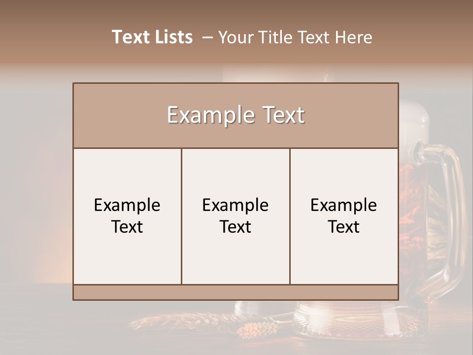 Beaker Alcohol Wooden PowerPoint Template