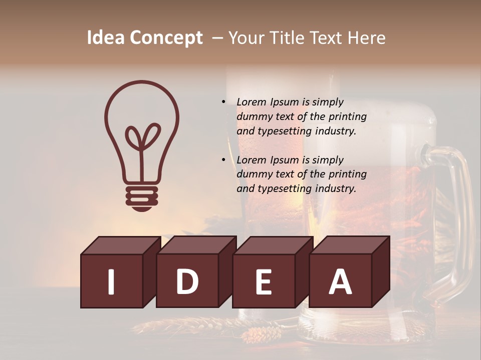 Beaker Alcohol Wooden PowerPoint Template