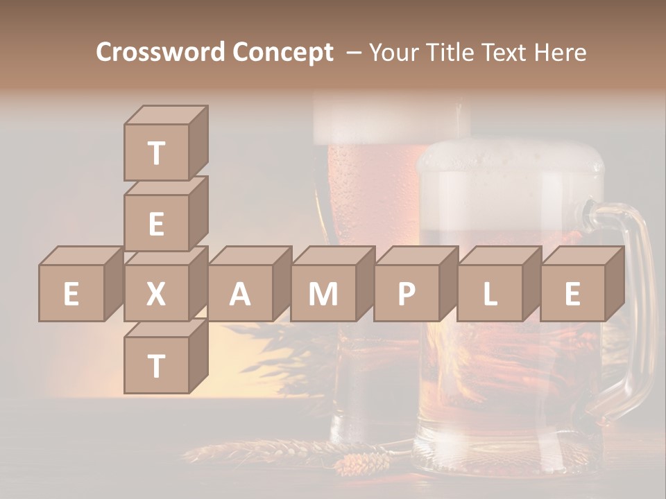 Beaker Alcohol Wooden PowerPoint Template