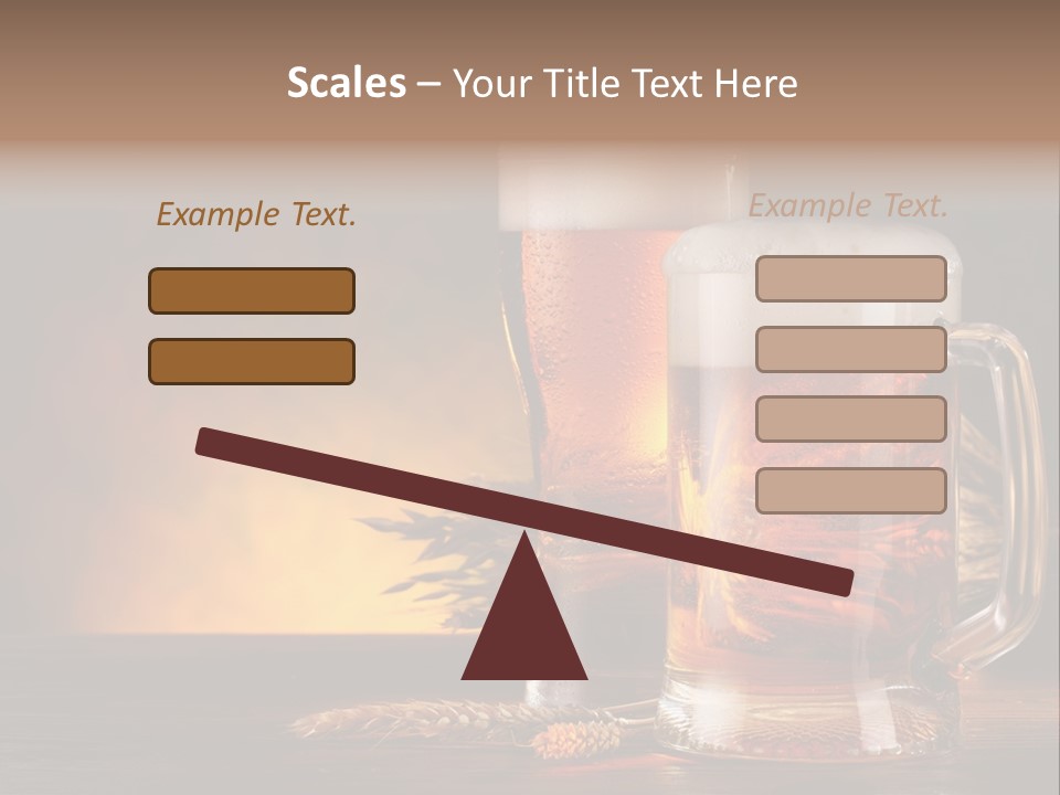 Beaker Alcohol Wooden PowerPoint Template