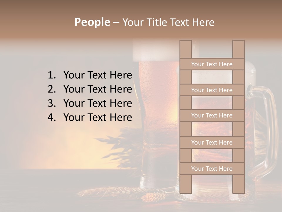 Beaker Alcohol Wooden PowerPoint Template