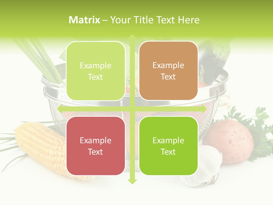 Leaf Juicy Cabbage PowerPoint Template