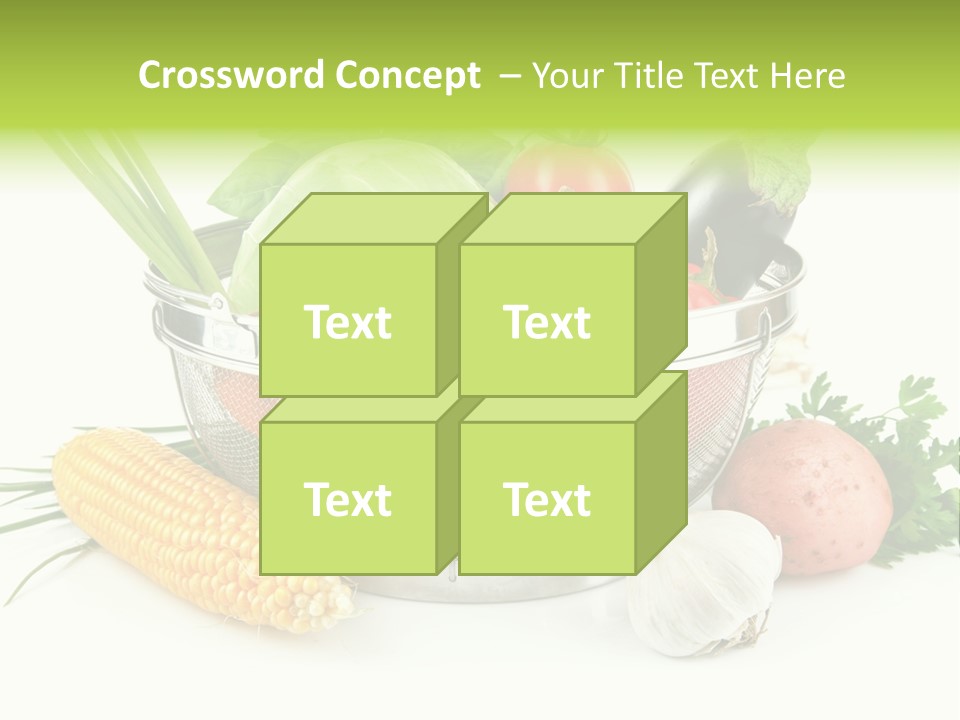 Leaf Juicy Cabbage PowerPoint Template