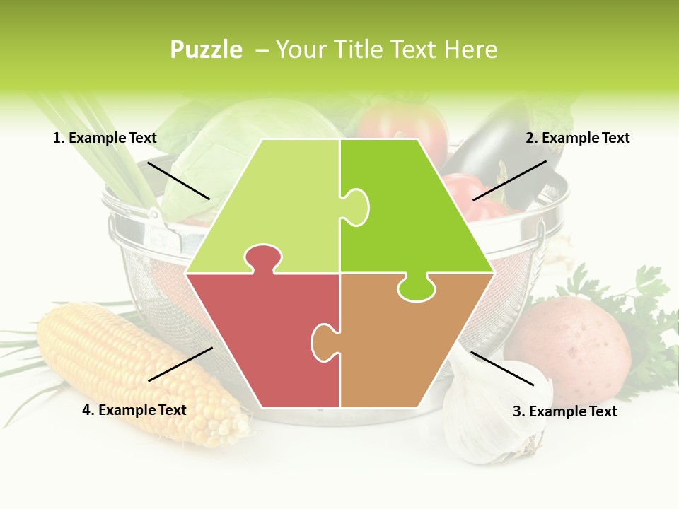 Leaf Juicy Cabbage PowerPoint Template