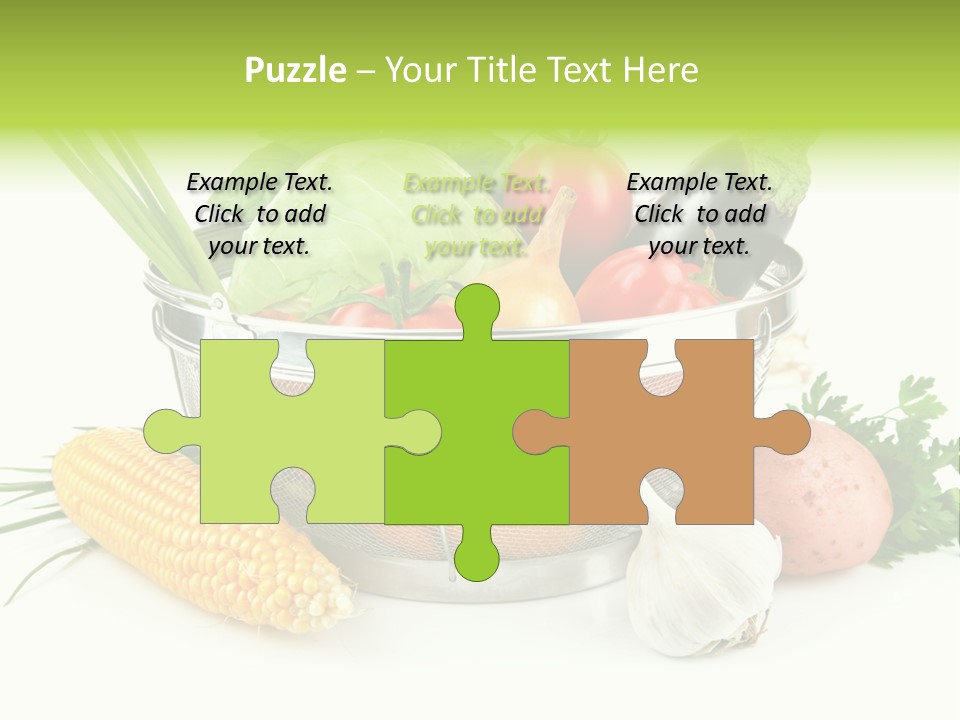 Leaf Juicy Cabbage PowerPoint Template