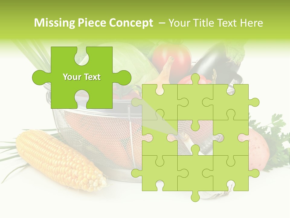 Leaf Juicy Cabbage PowerPoint Template