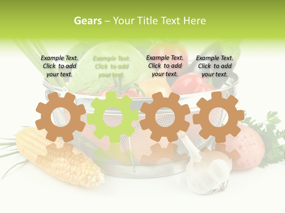 Leaf Juicy Cabbage PowerPoint Template