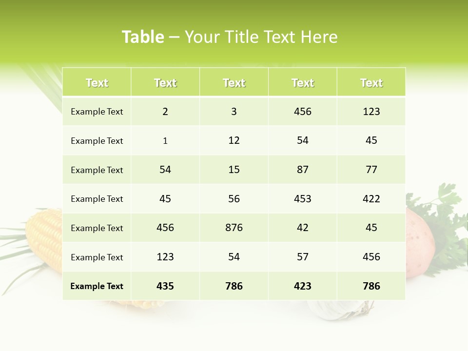 Leaf Juicy Cabbage PowerPoint Template