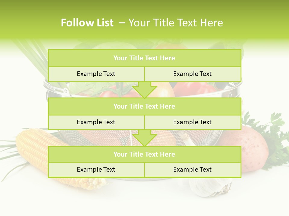 Leaf Juicy Cabbage PowerPoint Template