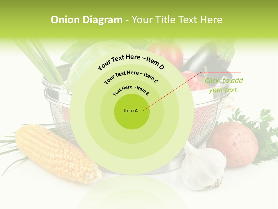 Leaf Juicy Cabbage PowerPoint Template