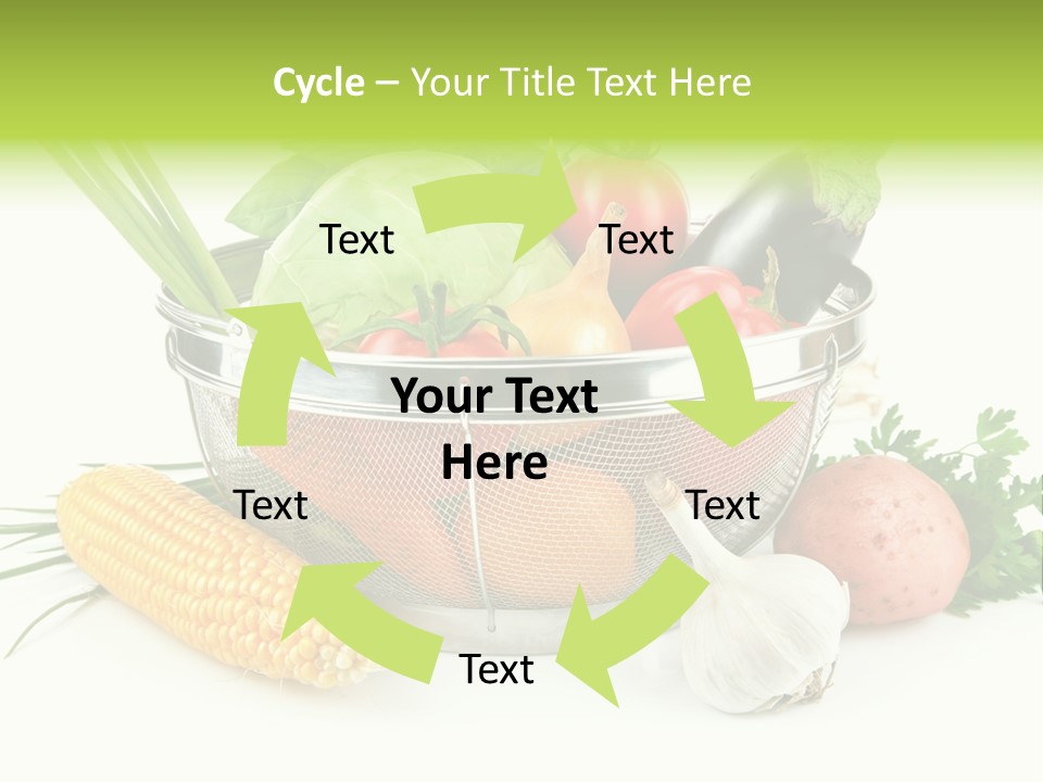 Leaf Juicy Cabbage PowerPoint Template