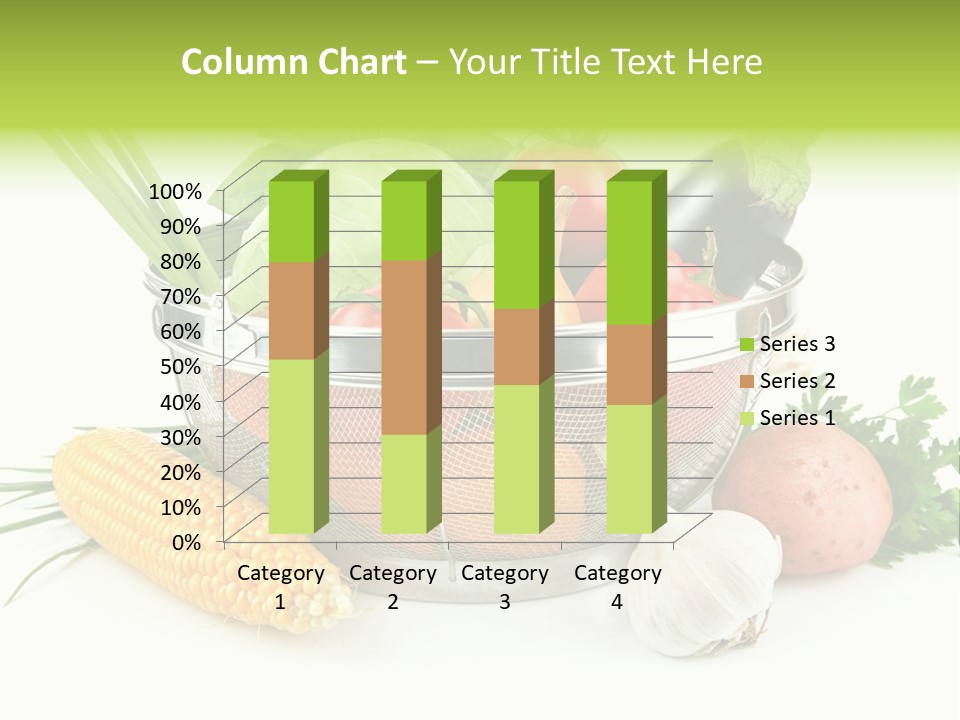 Leaf Juicy Cabbage PowerPoint Template