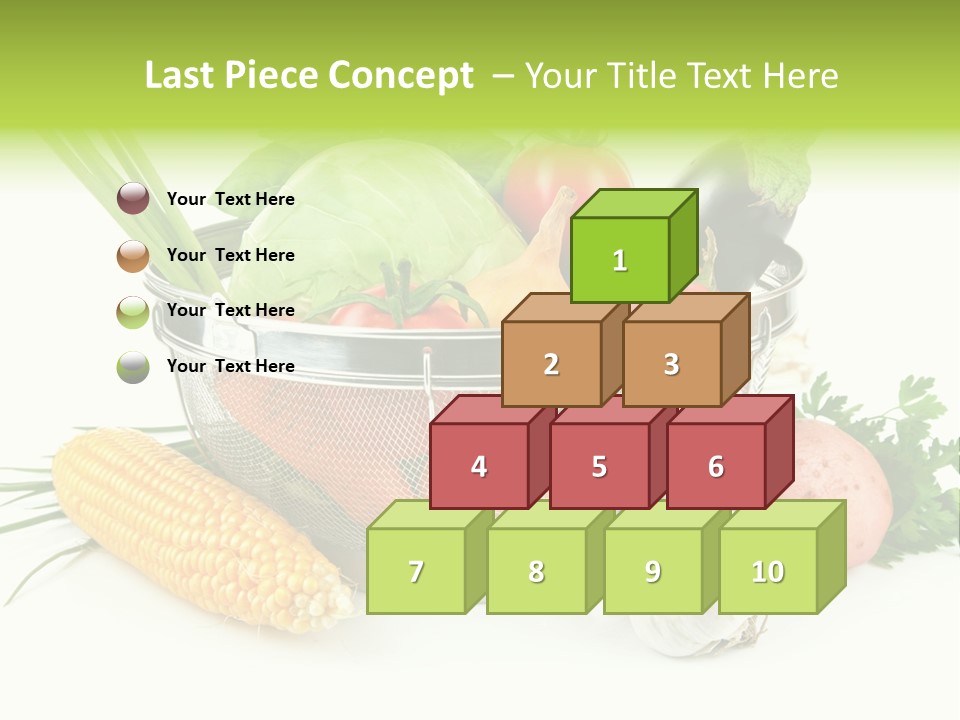 Leaf Juicy Cabbage PowerPoint Template
