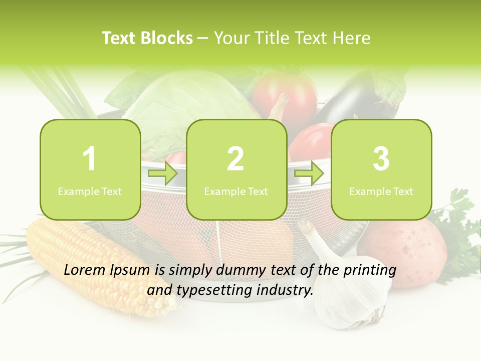 Leaf Juicy Cabbage PowerPoint Template