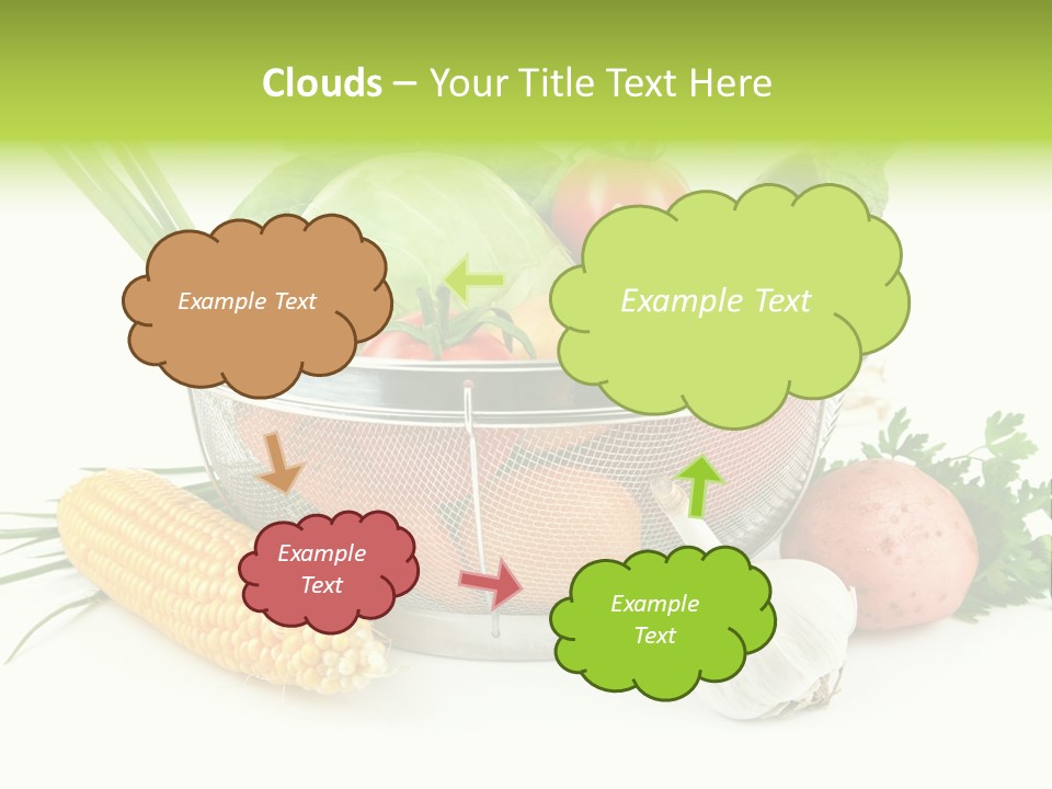 Leaf Juicy Cabbage PowerPoint Template