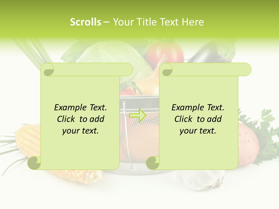 Leaf Juicy Cabbage PowerPoint Template