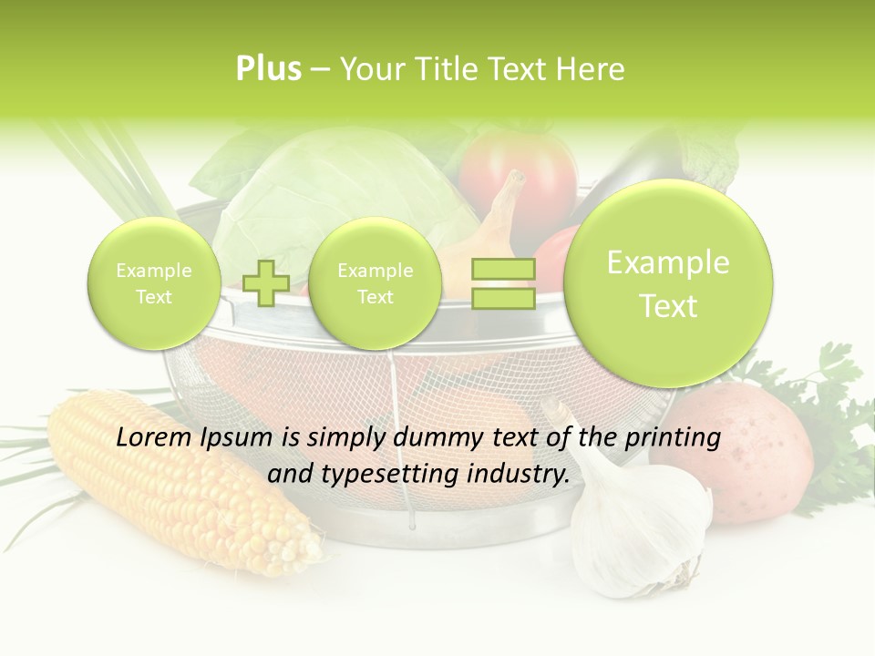 Leaf Juicy Cabbage PowerPoint Template