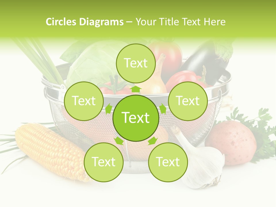 Leaf Juicy Cabbage PowerPoint Template