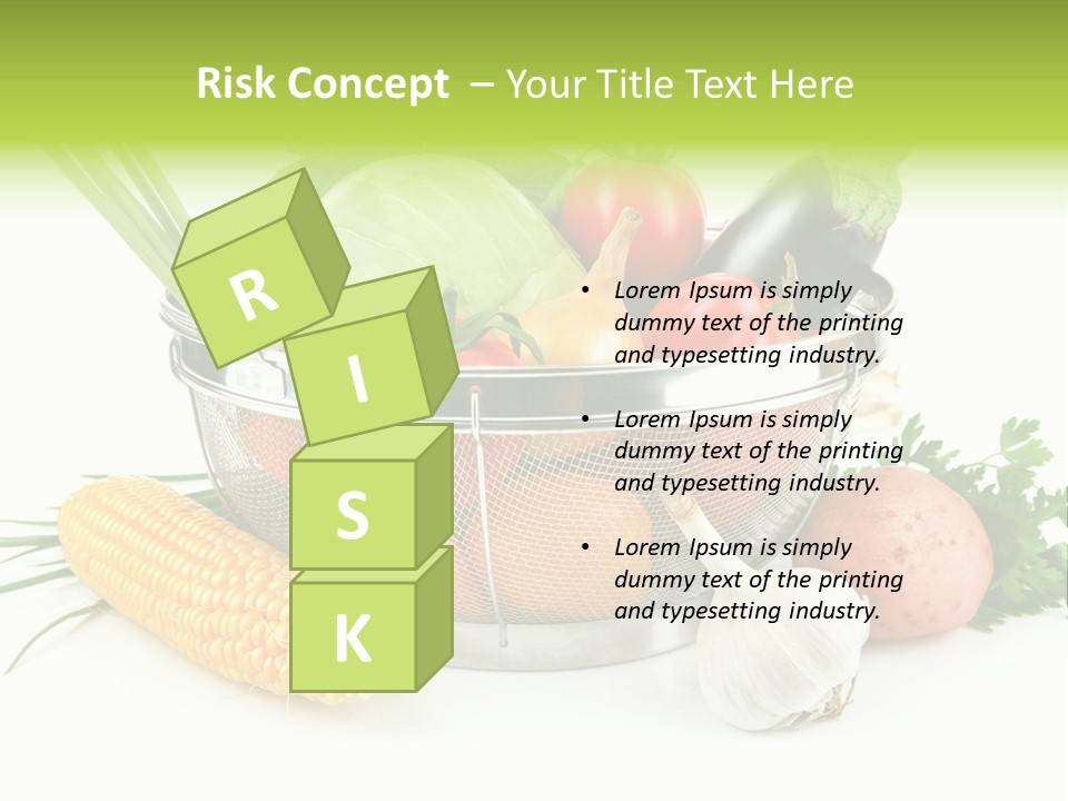 Leaf Juicy Cabbage PowerPoint Template