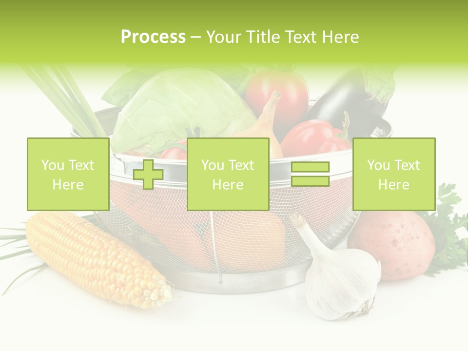 Leaf Juicy Cabbage PowerPoint Template