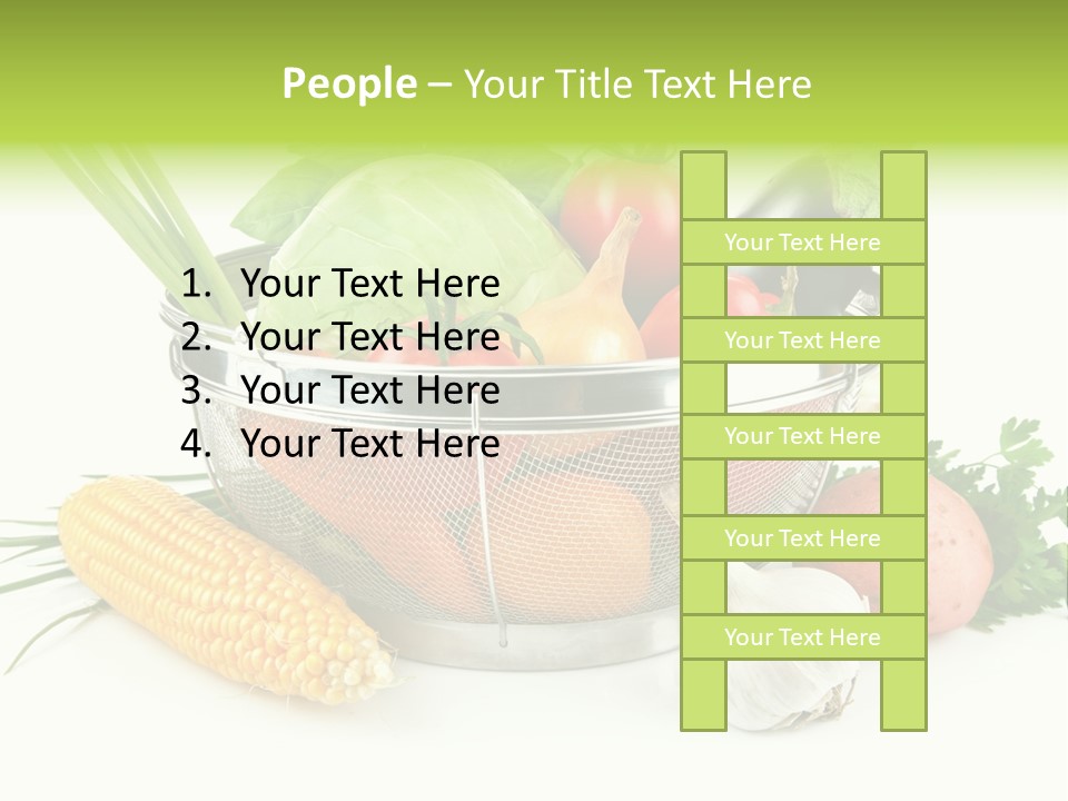 Leaf Juicy Cabbage PowerPoint Template