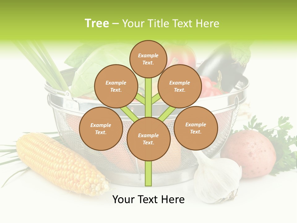 Leaf Juicy Cabbage PowerPoint Template