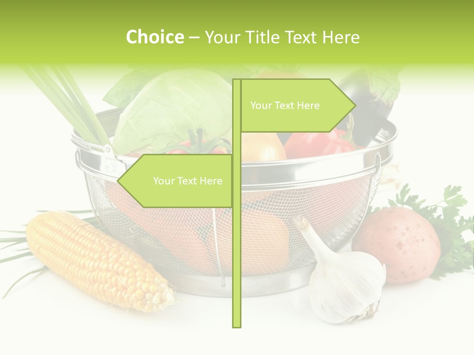 Leaf Juicy Cabbage PowerPoint Template