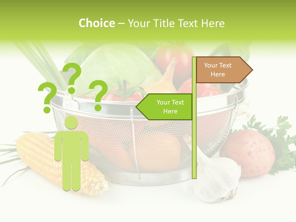 Leaf Juicy Cabbage PowerPoint Template