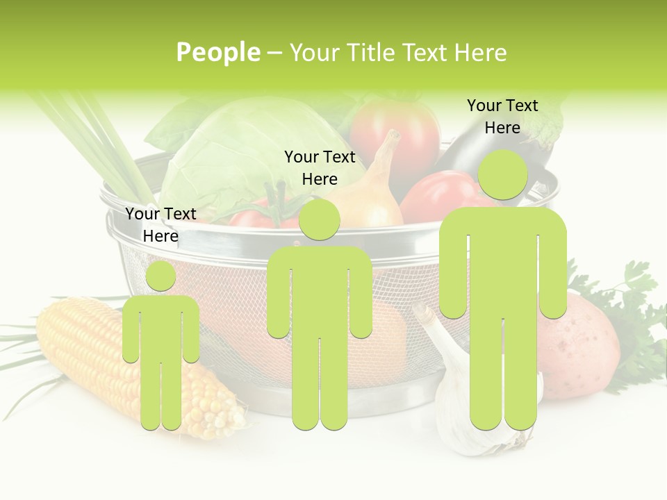 Leaf Juicy Cabbage PowerPoint Template