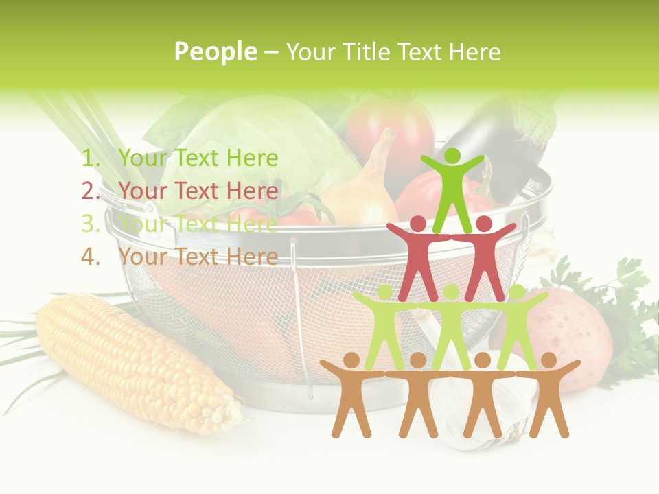 Leaf Juicy Cabbage PowerPoint Template