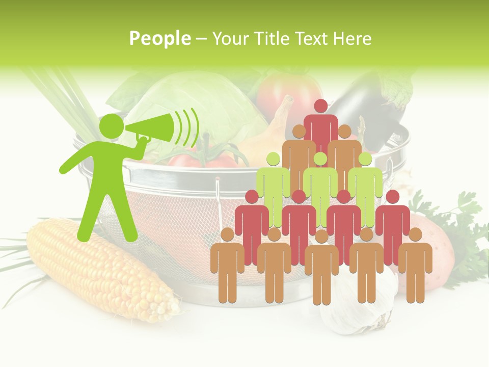 Leaf Juicy Cabbage PowerPoint Template