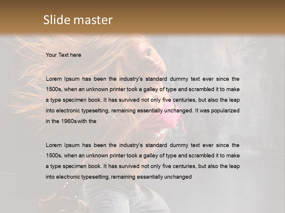 Action Motion Girl PowerPoint Template