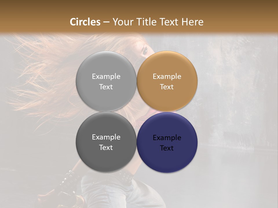 Action Motion Girl PowerPoint Template