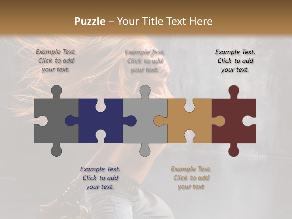 Action Motion Girl PowerPoint Template